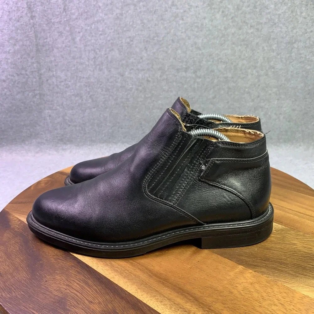 Venturini Boots Mens Size 9.5 Black Leather Chelsea Ankle Dress Made In Italy